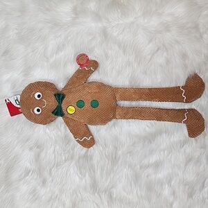 X-Large Gingerbread Man Tuff Toys Durable Crinkle Squeaker Dog Toy